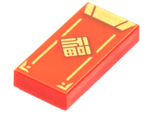 LEGO® los onderdeel Tegel met Motief Rood 3069pb1019