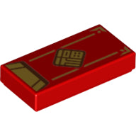 LEGO® los onderdeel Tegel met Motief Rood 3069pb1019