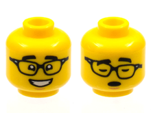 Plaatje in Gallery viewer laden, LEGO® los onderdeel Hoofd in kleur Geel 3626pb2971