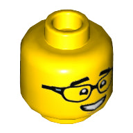 Plaatje in Gallery viewer laden, LEGO® los onderdeel Hoofd in kleur Geel 3626pb2971