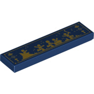 LEGO® los onderdeel Tegel met Motief Donkerblauw 2431pb0759