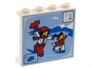 LEGO® los onderdeel Paneel met Motief Wit 60581pb200
