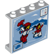 LEGO® los onderdeel Paneel met Motief Wit 60581pb200