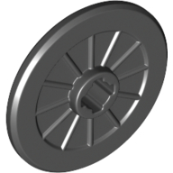 LEGO® los onderdeel Wiel in kleur Zwart 24314pb01