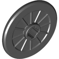 LEGO® los onderdeel Wiel in kleur Zwart 24314pb01