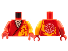 Plaatje in Gallery viewer laden, LEGO® los onderdeel Lijf met Motief Rood 973pb4548c01