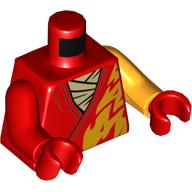 LEGO® los onderdeel Lijf met Motief Rood 973pb4548c01