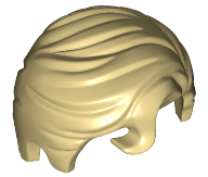 LEGO® los onderdeel Haar in kleur Geelbruin 98726