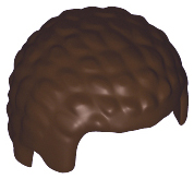 Plaatje in Gallery viewer laden, LEGO® los onderdeel Haar in kleur Donker Bruin 21778