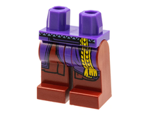 Plaatje in Gallery viewer laden, LEGO® los onderdeel Benen met Motief Donkerpaars 970c59pb10