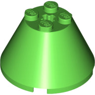 Plaatje in Gallery viewer laden, LEGO® los onderdeel Kegel in kleur Fel Groen 3943b