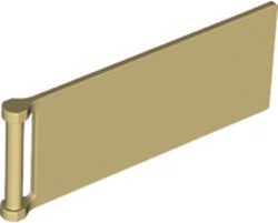 LEGO® los onderdeel Vlag in kleur Geelbruin 30292