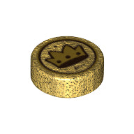 LEGO® onderdeel Tegel Rond met Motief Parel Goud 98138pb260