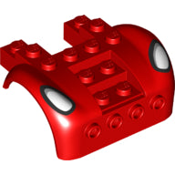 LEGO® los onderdeel Spatbord met Motief Rood 80481pb01