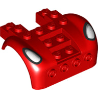 Plaatje in Gallery viewer laden, LEGO® los onderdeel Spatbord met Motief Rood 80481pb01