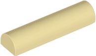 LEGO® los onderdeel Dakpan Gebogen in kleur Geelbruin 79756