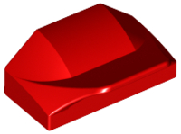 LEGO® los onderdeel Dakpan Gebogen in kleur Rood 47458
