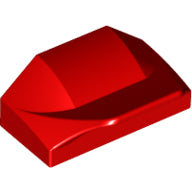 Plaatje in Gallery viewer laden, LEGO® los onderdeel Dakpan Gebogen in kleur Rood 47458