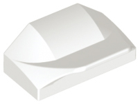 LEGO® los onderdeel Dakpan Gebogen in kleur Wit 47458
