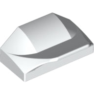 LEGO® los onderdeel Dakpan Gebogen in kleur Wit 47458