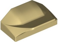 Plaatje in Gallery viewer laden, LEGO® los onderdeel Dakpan Gebogen in kleur Geelbruin 47458