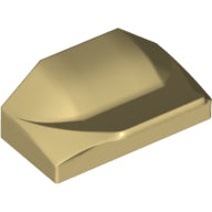 Plaatje in Gallery viewer laden, LEGO® los onderdeel Dakpan Gebogen in kleur Geelbruin 47458