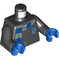 LEGO® los onderdeel Lijf met Motief Zwart 973pb4512c01