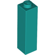 Plaatje in Gallery viewer laden, LEGO® los onderdeel Steen in kleur Donker Turkoois 14716