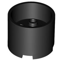 LEGO® los onderdeel Steen Rond in kleur Zwart 73111