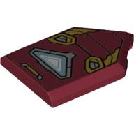 LEGO® Tegel Aangepast met Motief Donkerrood 22385pb240