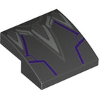 LEGO® onderdeel Dakpan Gebogen met Motief Zwart 15068pb412