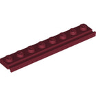 LEGO® los onderdeel Plaat Aangepast in kleur Donkerrood 4510
