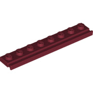 LEGO® los onderdeel Plaat Aangepast in kleur Donkerrood 4510