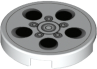 LEGO® los onderdeel Tegel Rond met Motief Wit 14769pb512