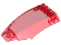 LEGO® los onderdeel Voorruit in kleur Doorzichtig Rood 45705