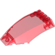 Plaatje in Gallery viewer laden, LEGO® los onderdeel Voorruit in kleur Doorzichtig Rood 45705