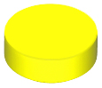 LEGO® los onderdeel Tegel Rond in kleur Neon geel 98138