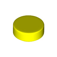 Plaatje in Gallery viewer laden, LEGO® los onderdeel Tegel Rond in kleur Neon geel 98138