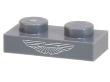 Plaatje in Gallery viewer laden, LEGO® Plaat met Motief Donker Blauwachtig Grijs 3023pb03