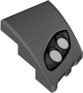 LEGO® Wig met Motief Donker Blauwachtig Grijs 80177pb003