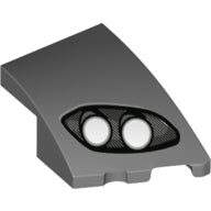 LEGO® Wig met Motief Donker Blauwachtig Grijs 80178pb003