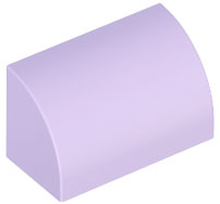 LEGO® los onderdeel Dakpan Gebogen in kleur Lavendel 37352