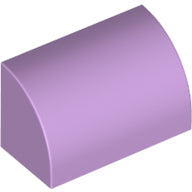 LEGO® los onderdeel Dakpan Gebogen in kleur Lavendel 37352