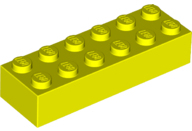 LEGO® los onderdeel Steen in kleur Neon geel 2456