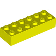LEGO® los onderdeel Steen in kleur Neon geel 2456