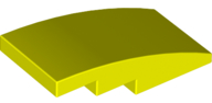 Plaatje in Gallery viewer laden, LEGO® los onderdeel Dakpan Gebogen in kleur Neon geel 93606