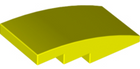 LEGO® los onderdeel Dakpan Gebogen in kleur Neon geel 93606