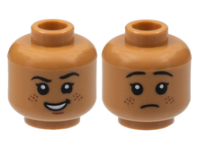 Plaatje in Gallery viewer laden, LEGO® los onderdeel Hoofd in kleur Medium Noga 3626cpb2992
