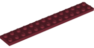 Plaatje in Gallery viewer laden, LEGO® los onderdeel Plaat Algemeen in kleur Donkerrood 91988
