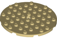 LEGO® los onderdeel Plaat Rond in kleur Geelbruin 74611
